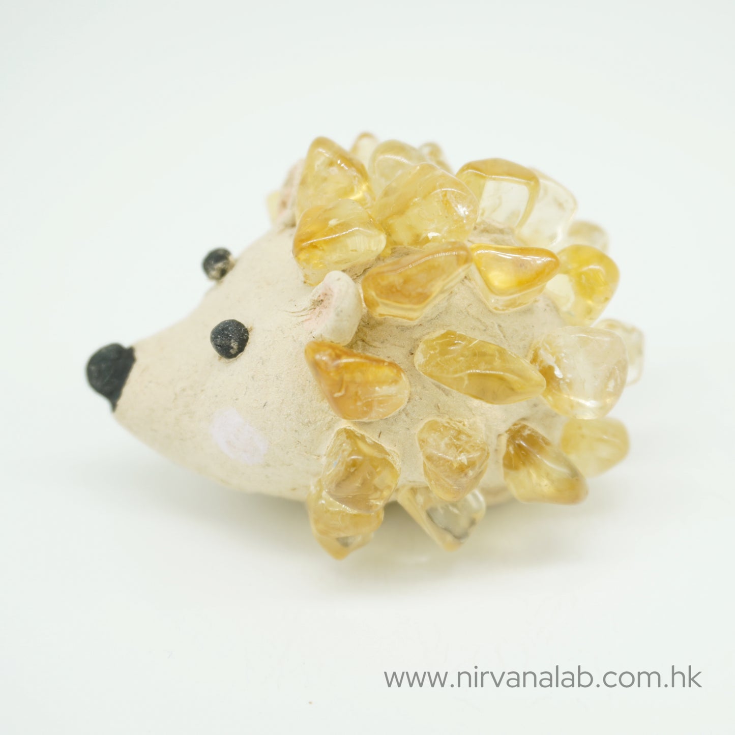 Citrine Stone Plastic Hedgehog